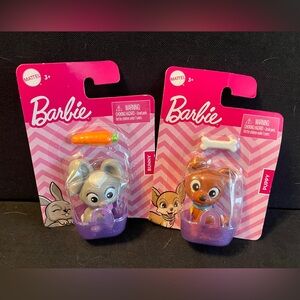 Barbie Pink Bunny and Puppy Toy Set